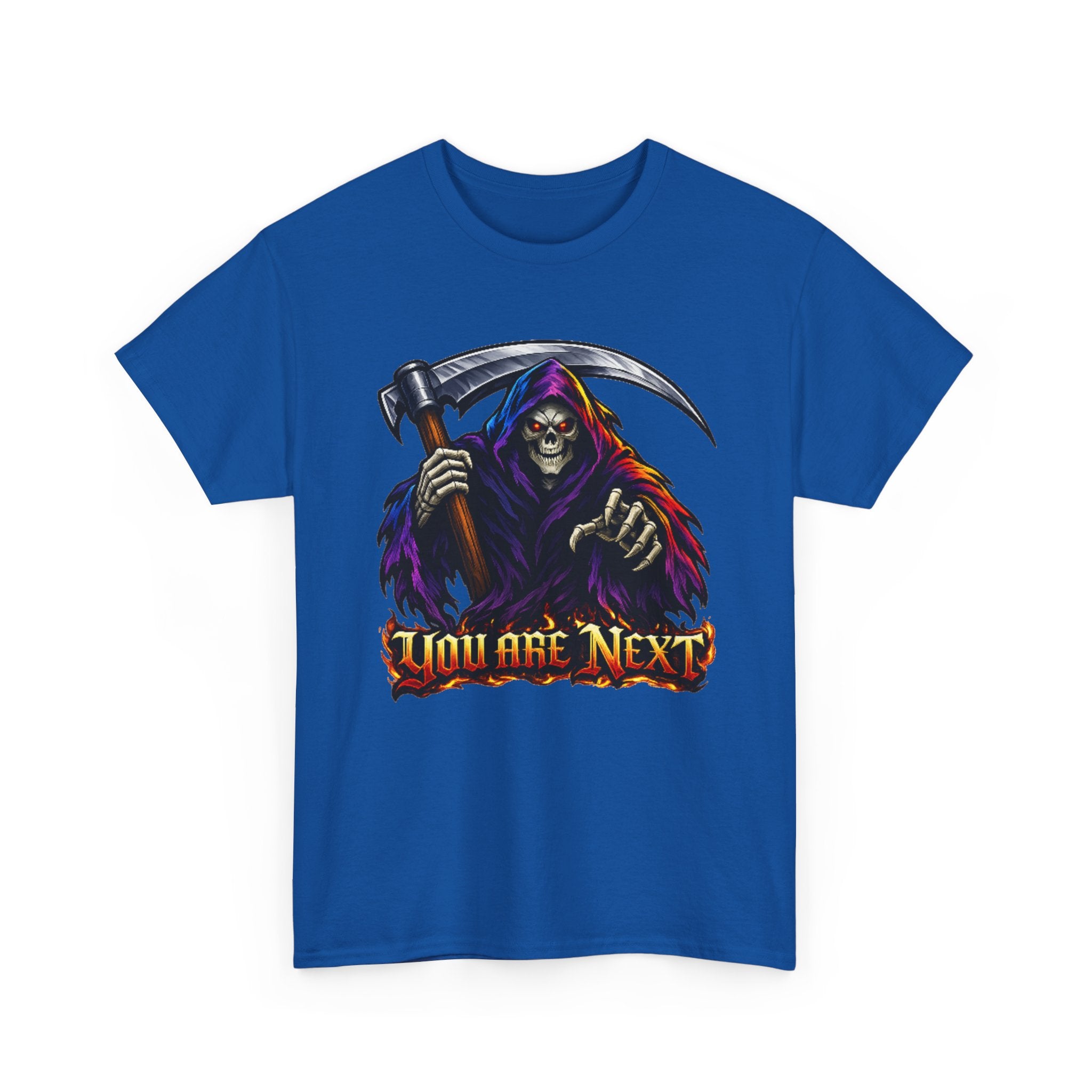 Grim Reaper "You Are Next" Graphic Tee — Gothic Horror Scythe T‑Shirt