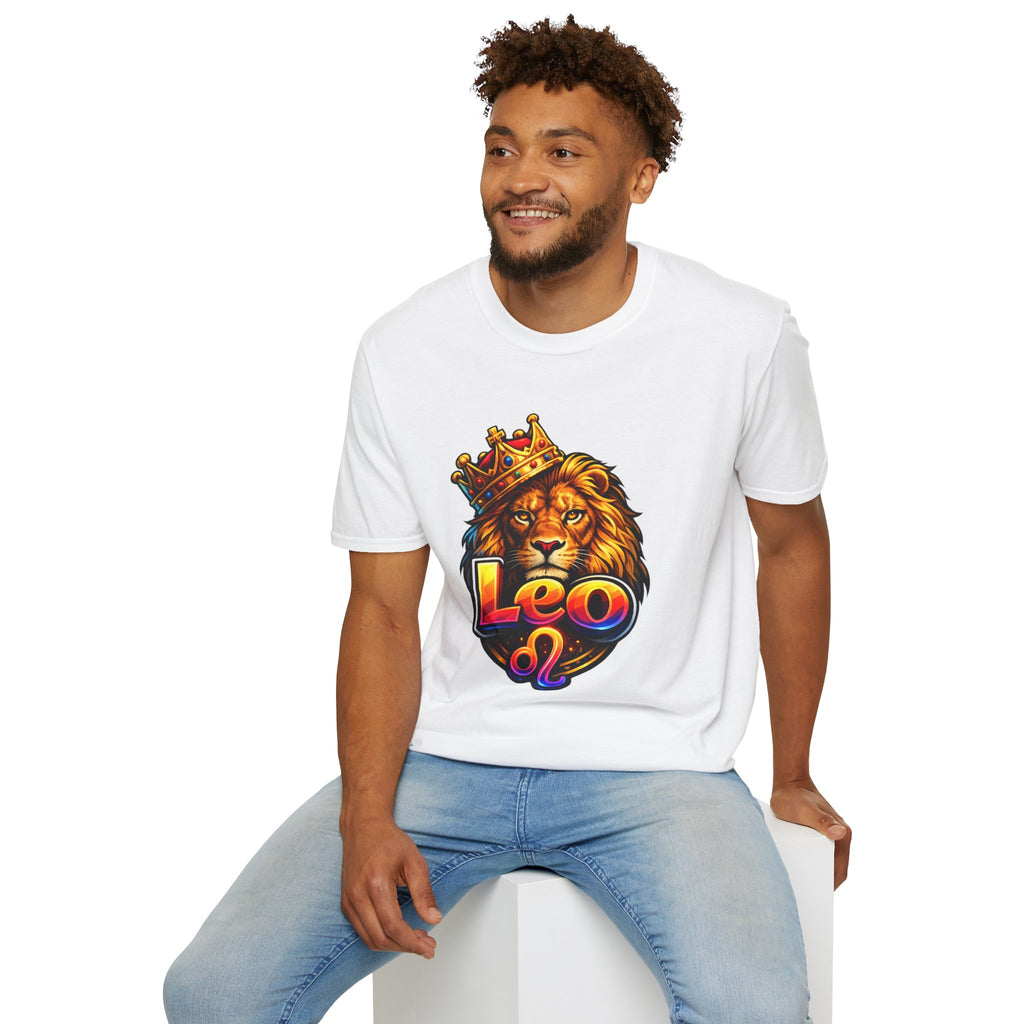 Leo King Graphic T-Shirt | Zodiac Lion Crown Tee