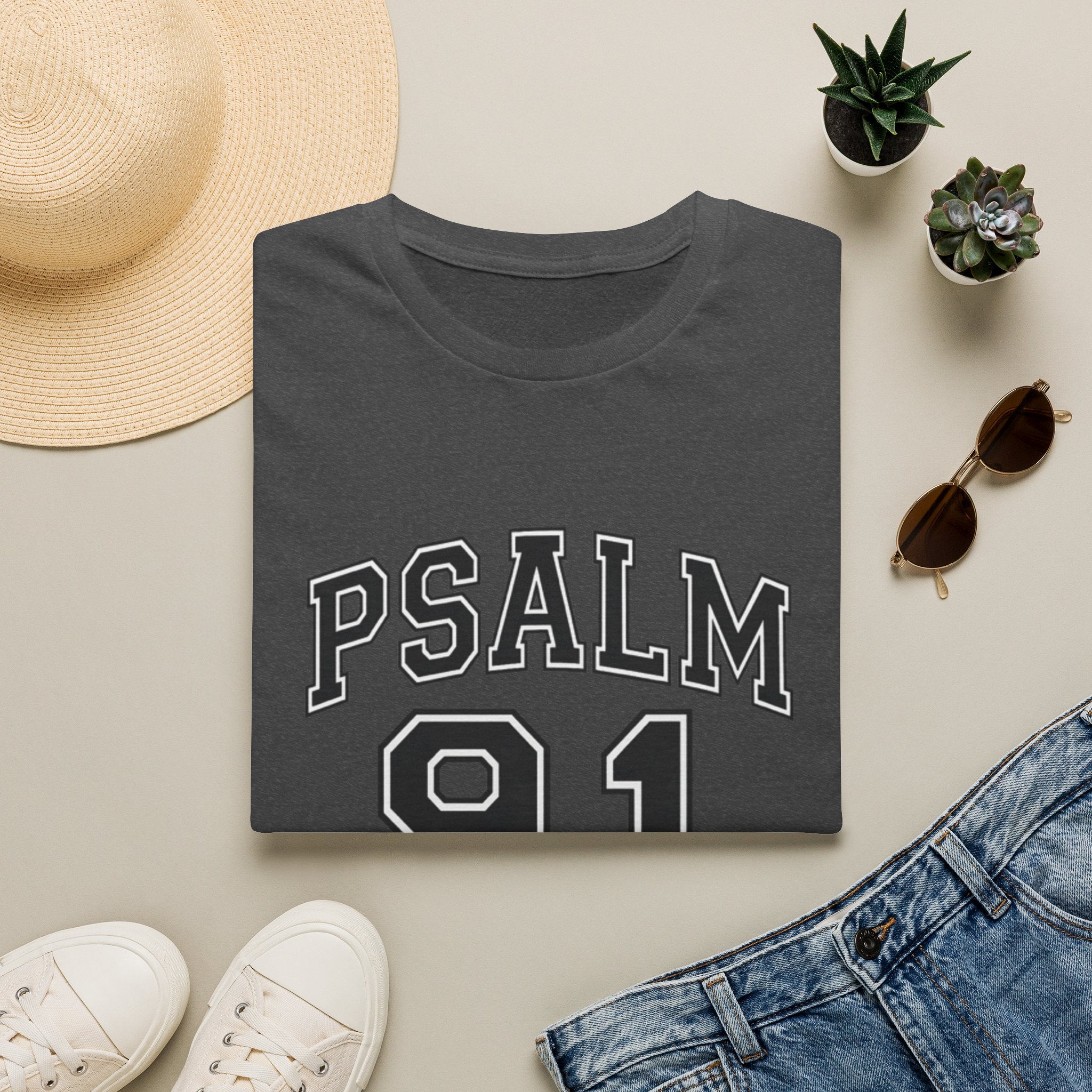 Psalm 91 T‑Shirt — God Is My Refuge Athletic Christian Tee