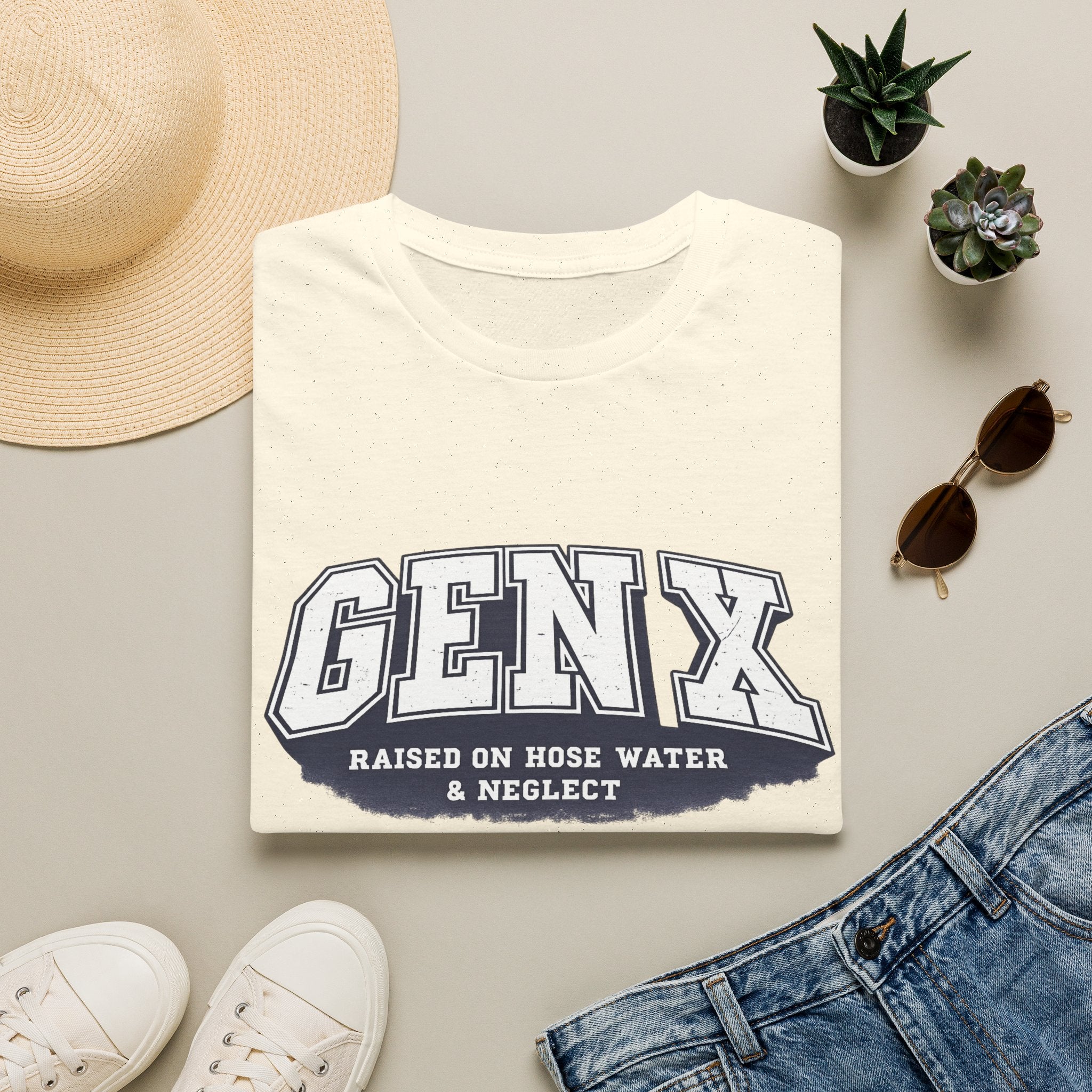 Gen X – Raised on Hose Water & Neglect Graphic T-Shirt