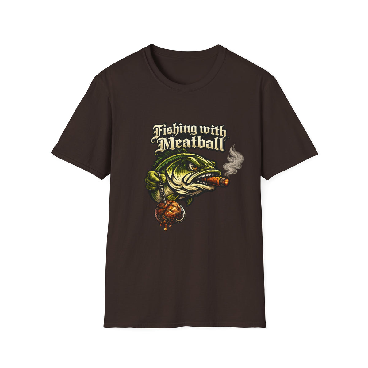 Title: Fishing with Meatball Graphic Tee