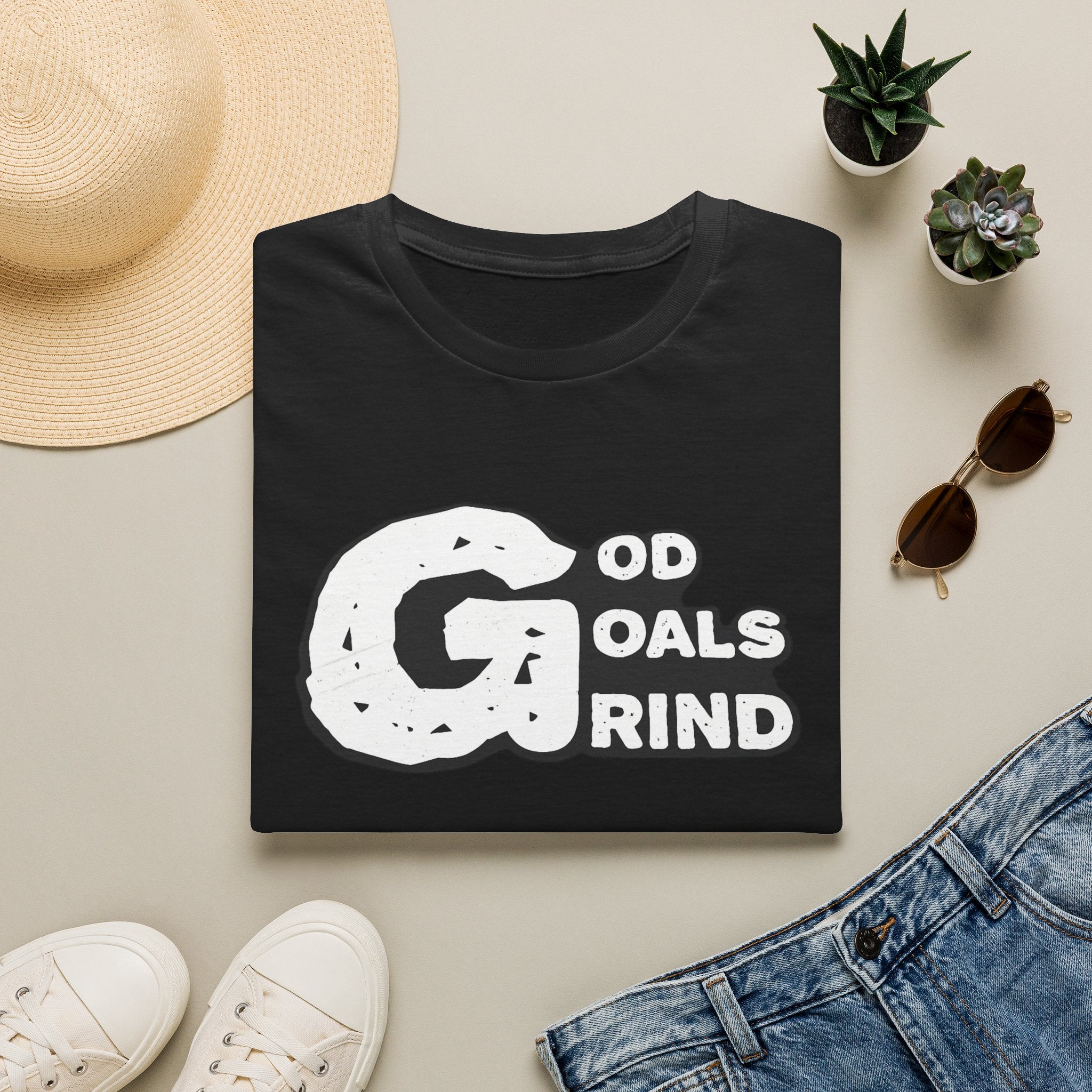 God, Goals, Grind Graphic T-Shirt