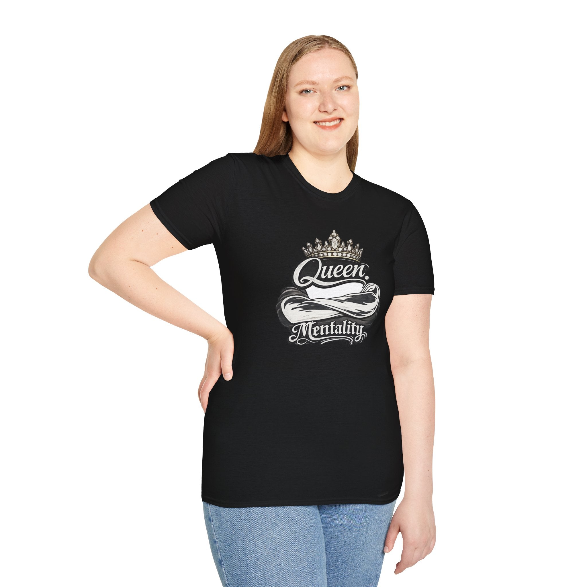 Queen Mentality T-Shirt – Crown Graphic Tee for Confident Women