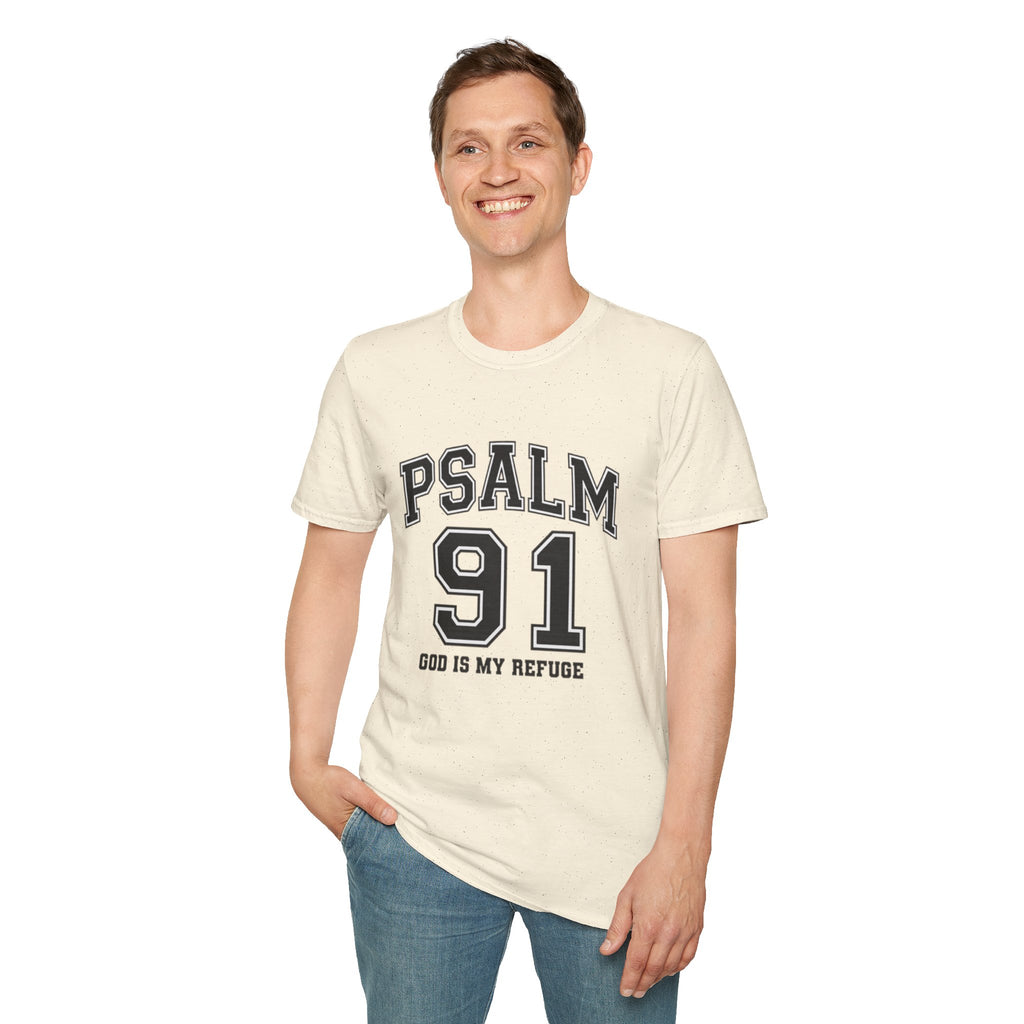 Psalm 91 T‑Shirt — God Is My Refuge Athletic Christian Tee