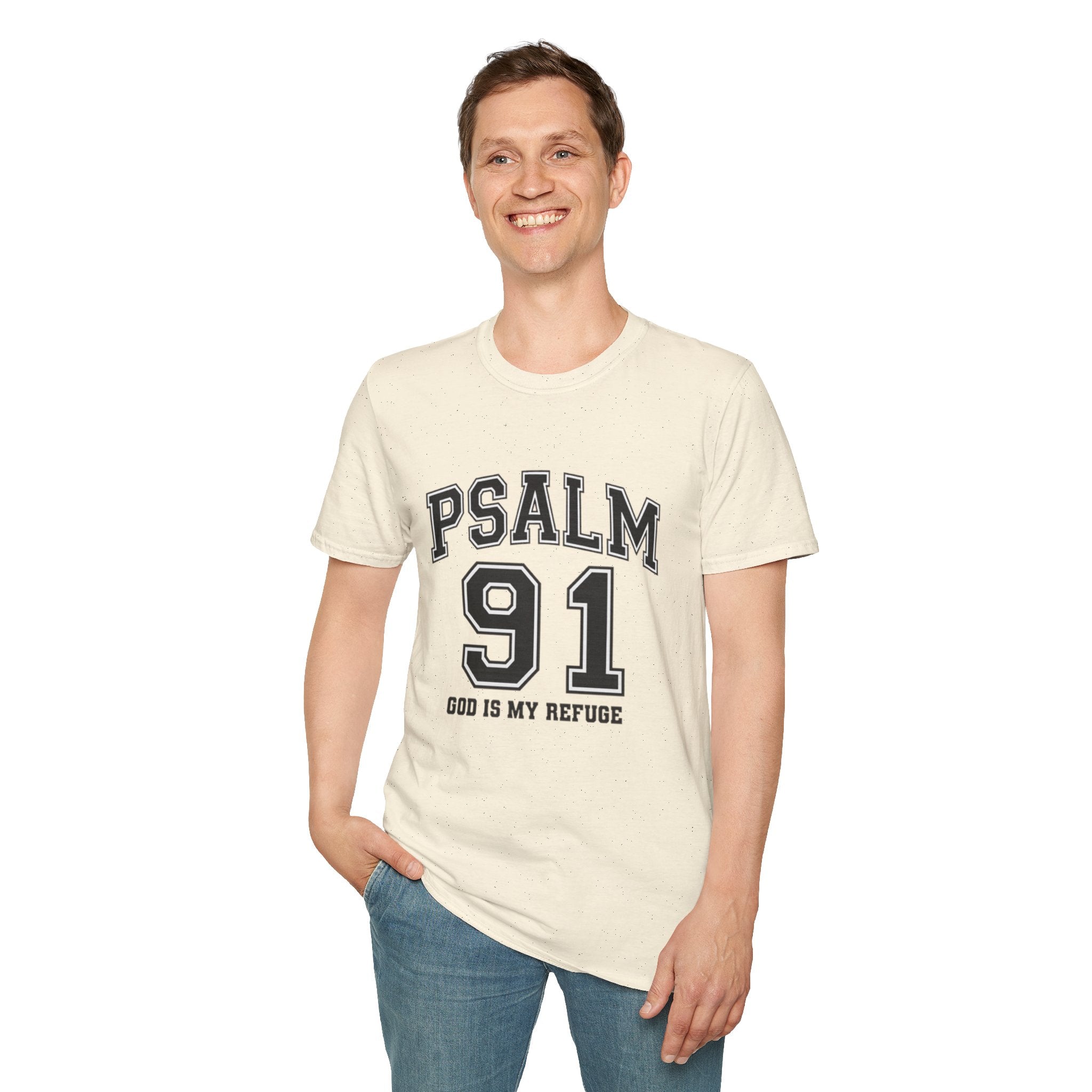 Psalm 91 T‑Shirt — God Is My Refuge Athletic Christian Tee