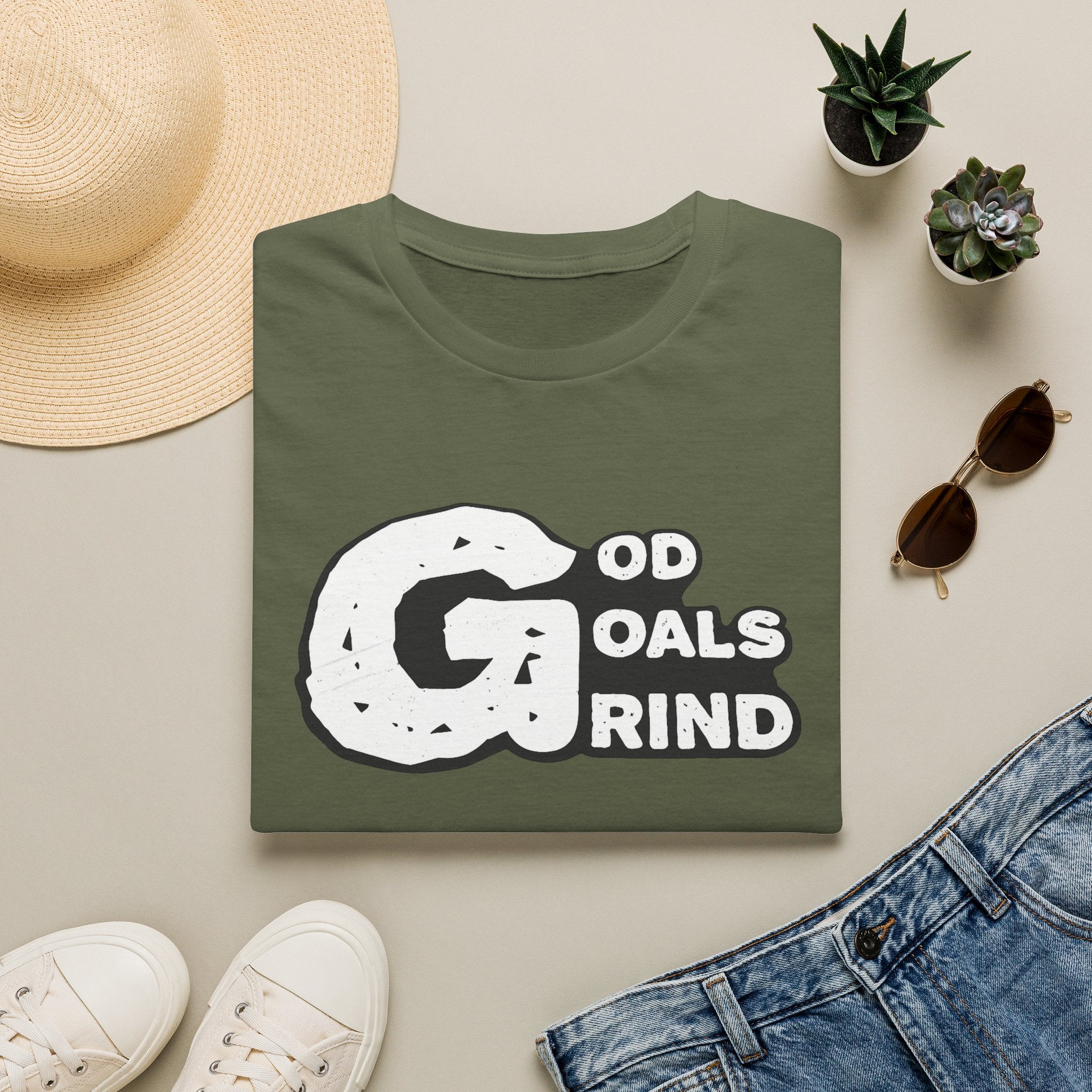 God, Goals, Grind Graphic T-Shirt