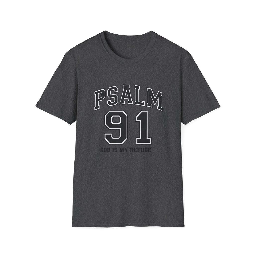 Psalm 91 T‑Shirt — God Is My Refuge Athletic Christian Tee
