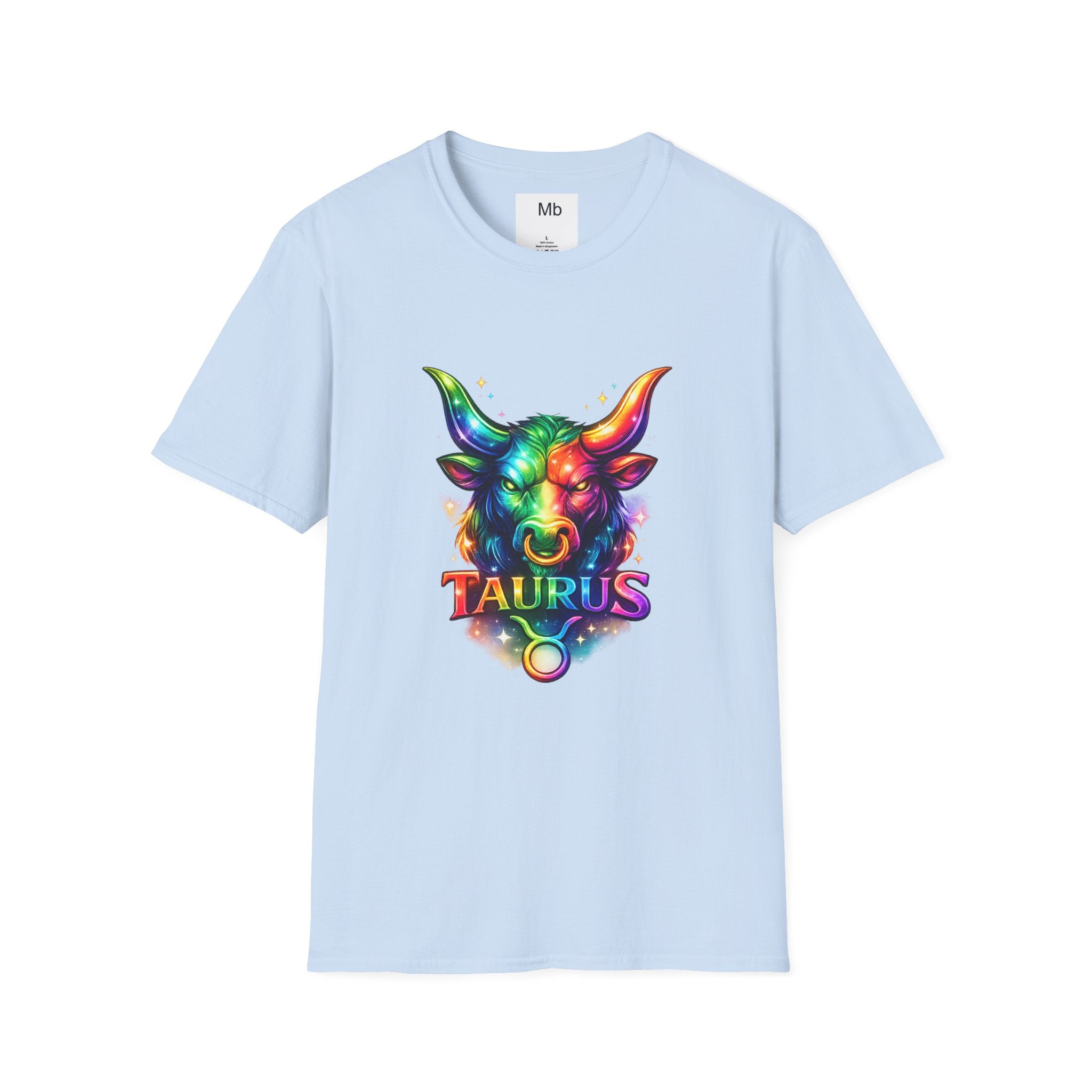 Taurus Zodiac Bull Graphic T-Shirt | Rainbow Astrology Tee