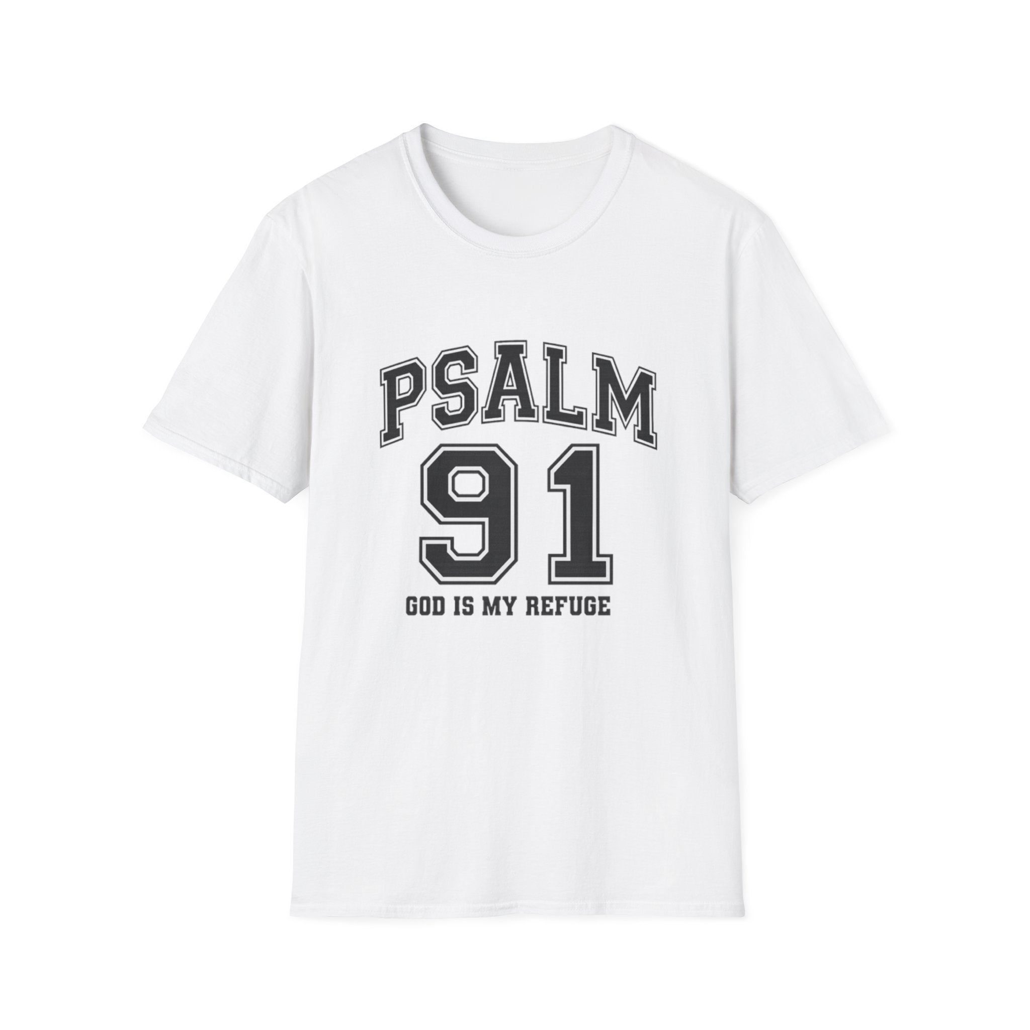 Psalm 91 T‑Shirt — God Is My Refuge Athletic Christian Tee