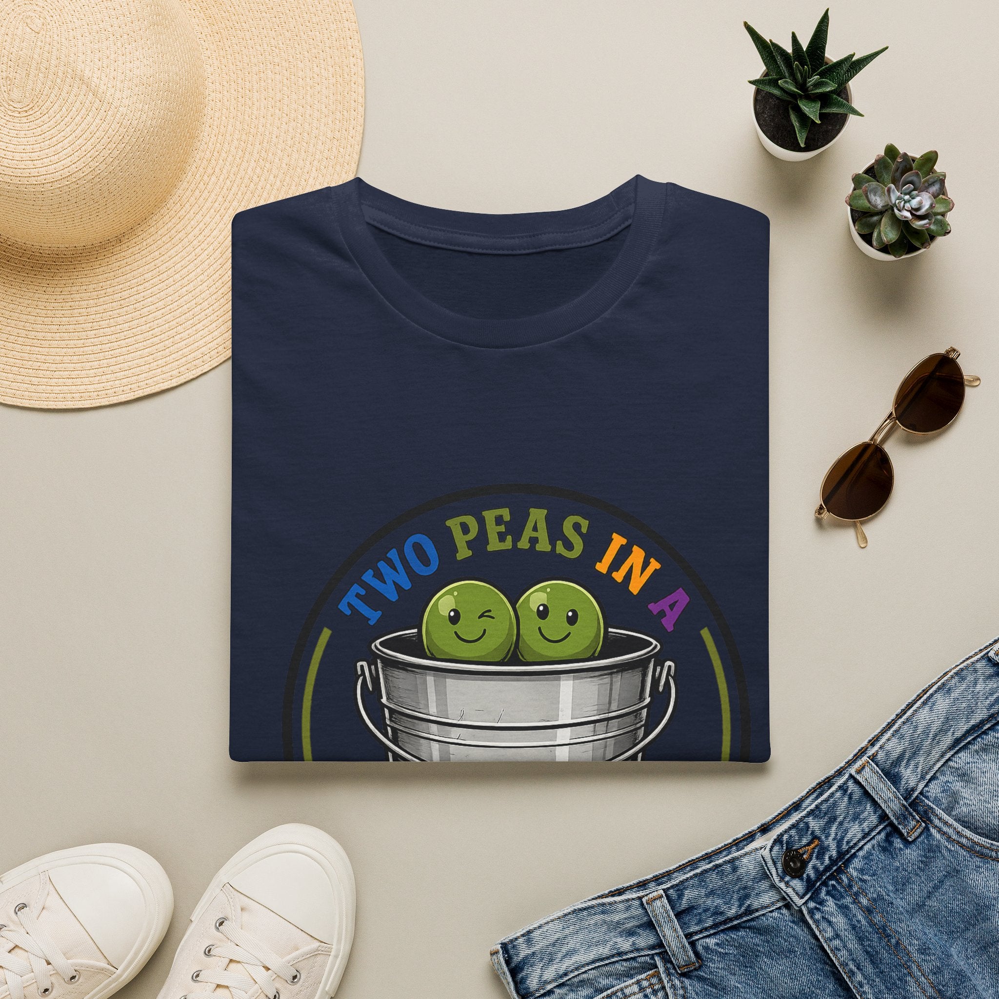 Two Peas in a colorful bucket, F#*k It  Graphic T-Shirt