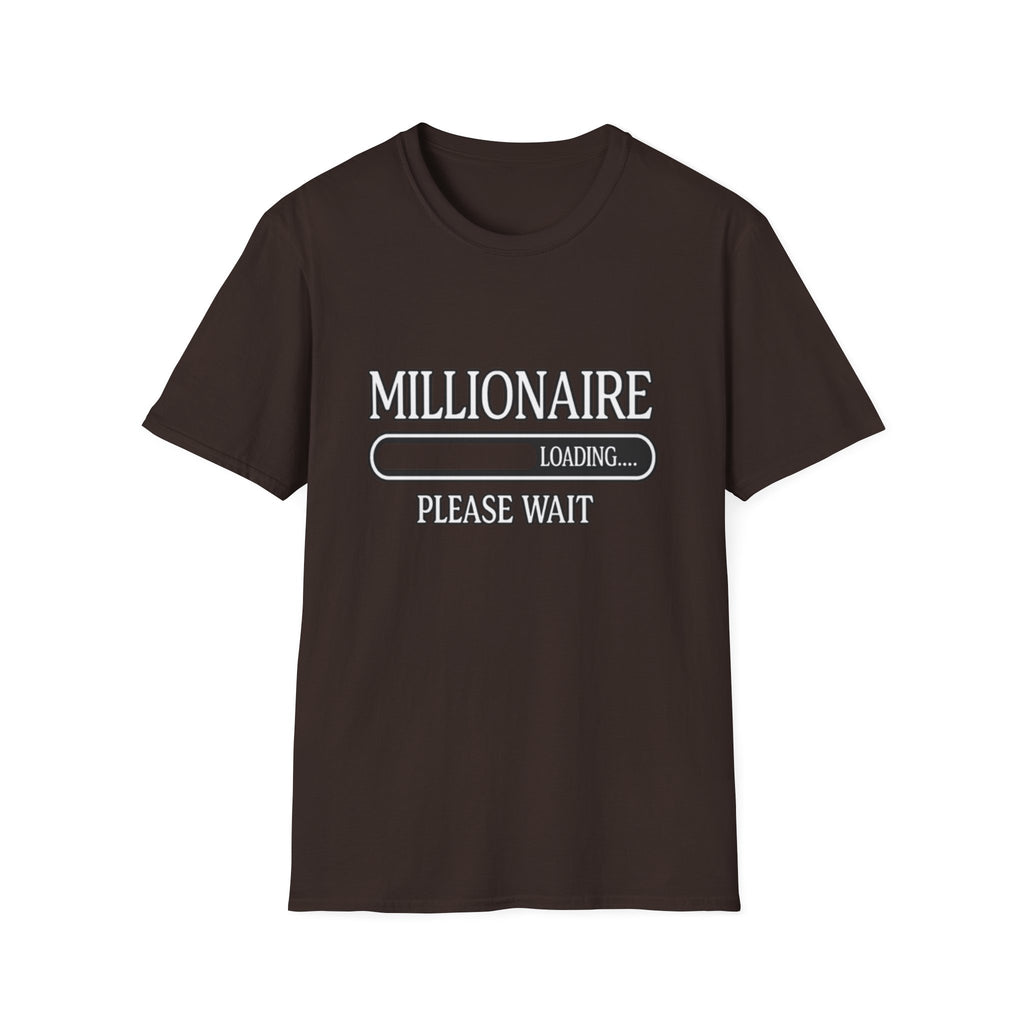 Millionaire Loading T-Shirt — Funny Wealth Progress Tee