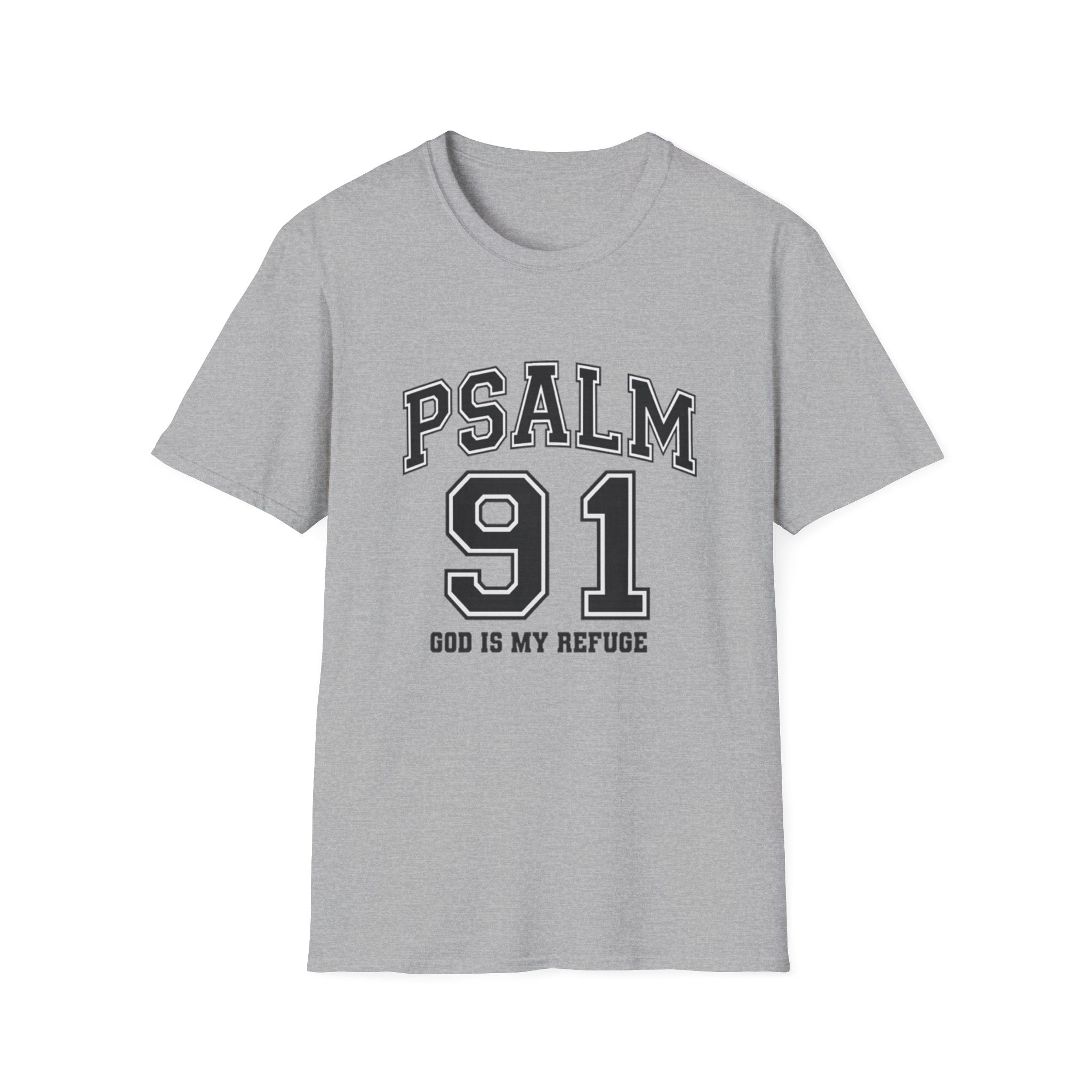 Psalm 91 T‑Shirt — God Is My Refuge Athletic Christian Tee