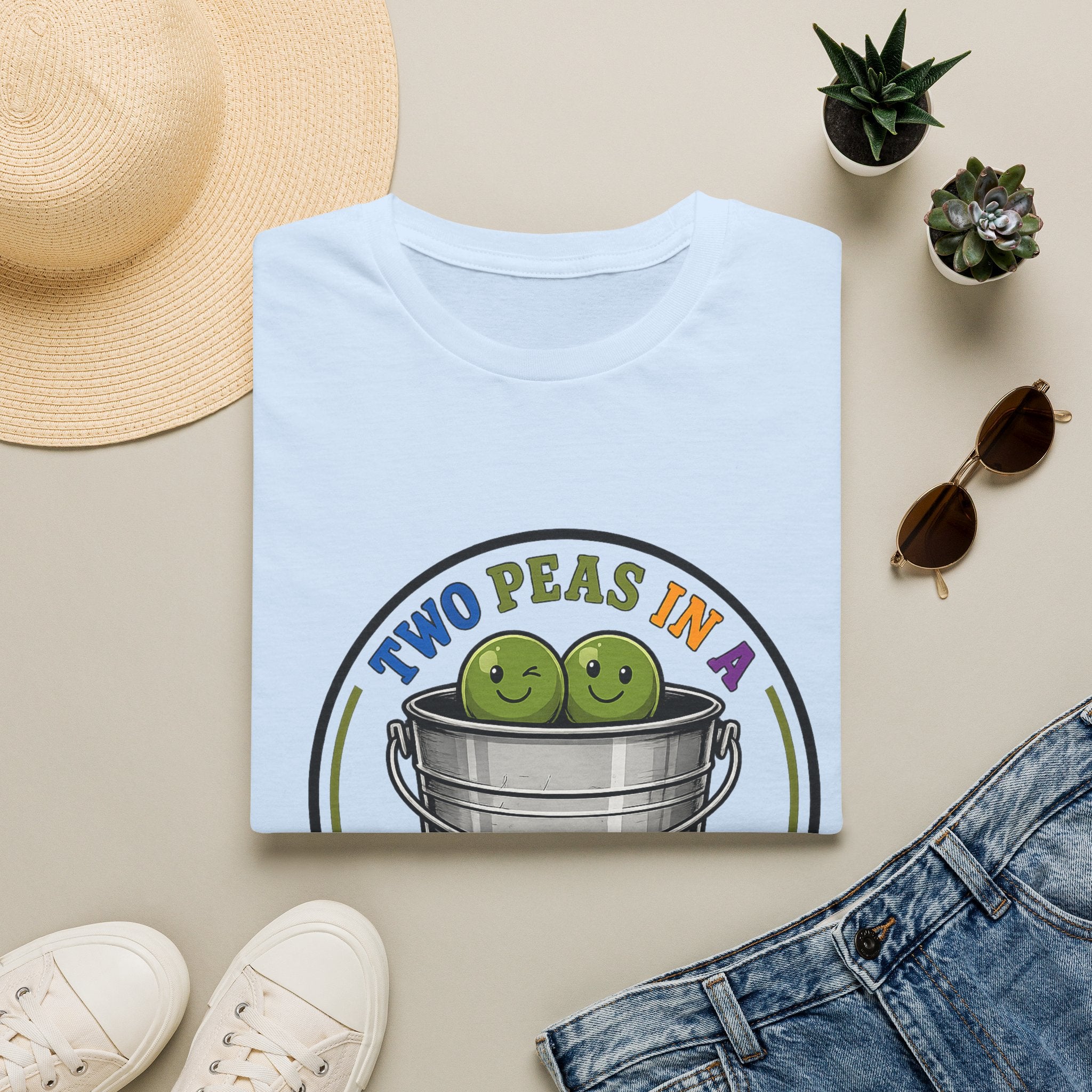 Two Peas in a colorful bucket, F#*k It  Graphic T-Shirt