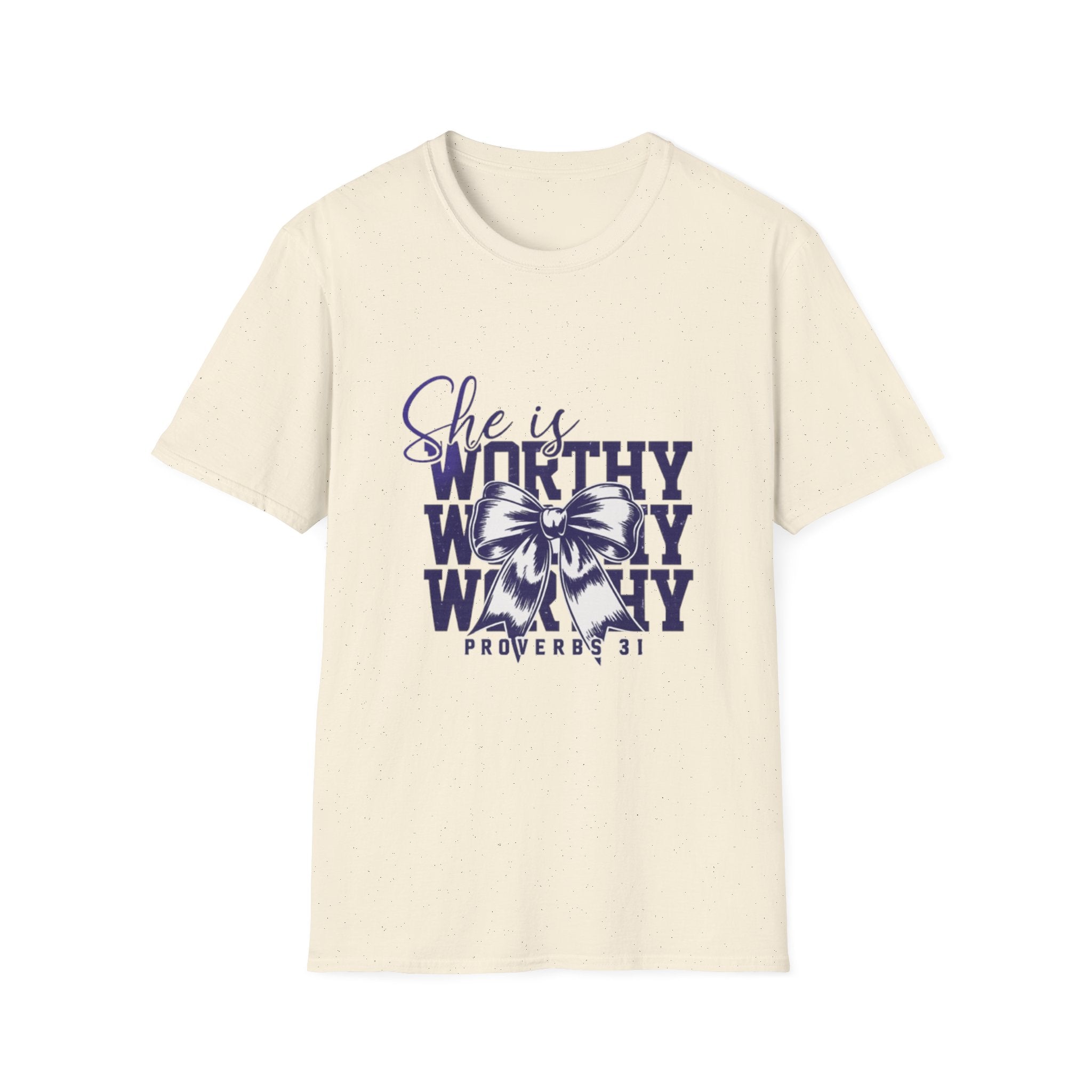 She Is Worthy T-Shirt — Inspirational Christian Proverbs 31 Tee